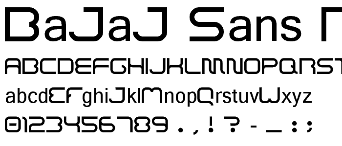 Bajaj Sans Regular font